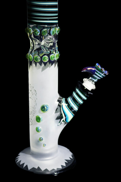 20'' Straight Tube with worked sections Water Bong by Phil Sundling