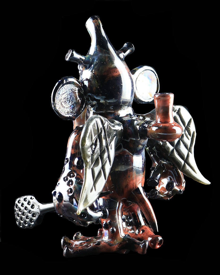 Gnat Dab Rig - Red Exotic with Steel Wool wings, by Phil Sundling(phil_pgw)