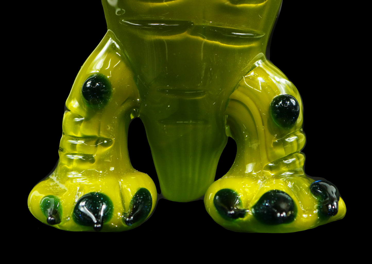 Newt Dab Rig - Olive with Blue Sparkle made by Phil Sundling