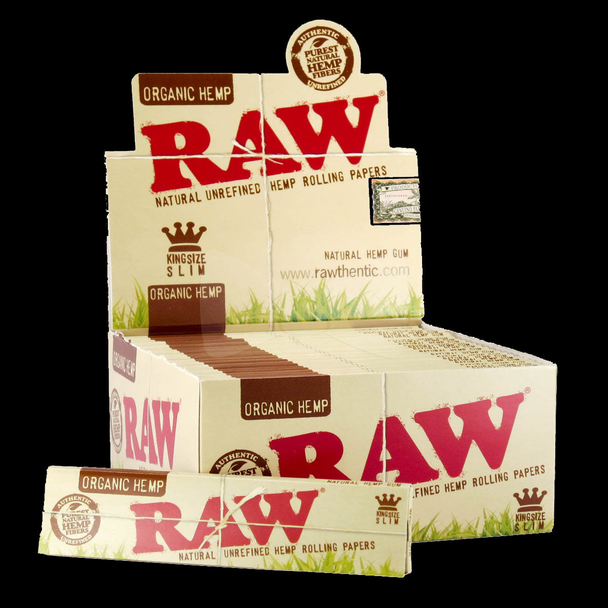 raw organic king slim paper