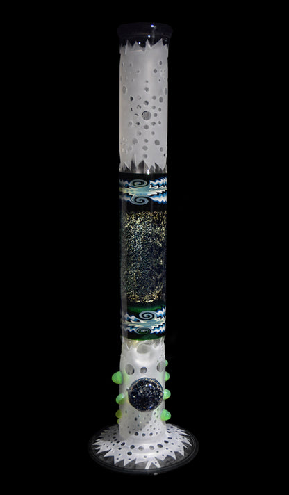 Sandblasted Water Pipe with Dichro from Troy Night Out Collaboration 