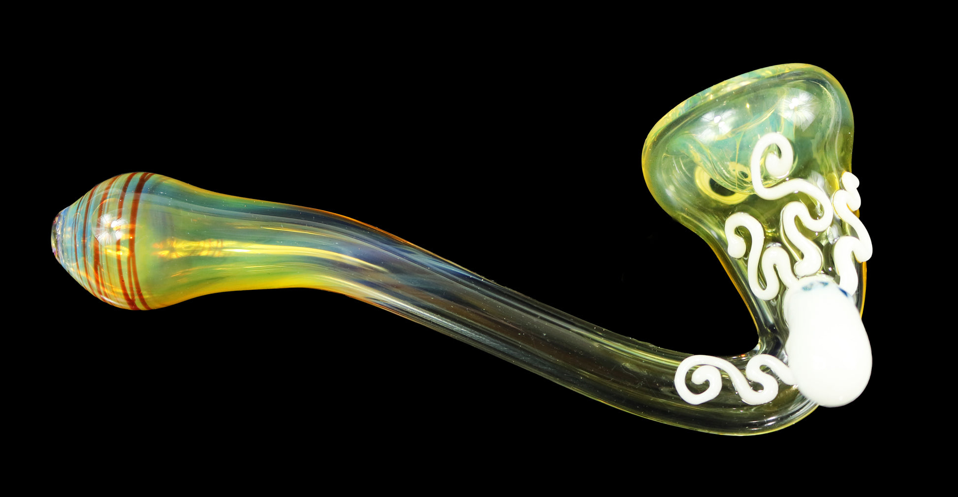 Squid Sherlock Dry Pipe by Ck_Glass with Silver Fume