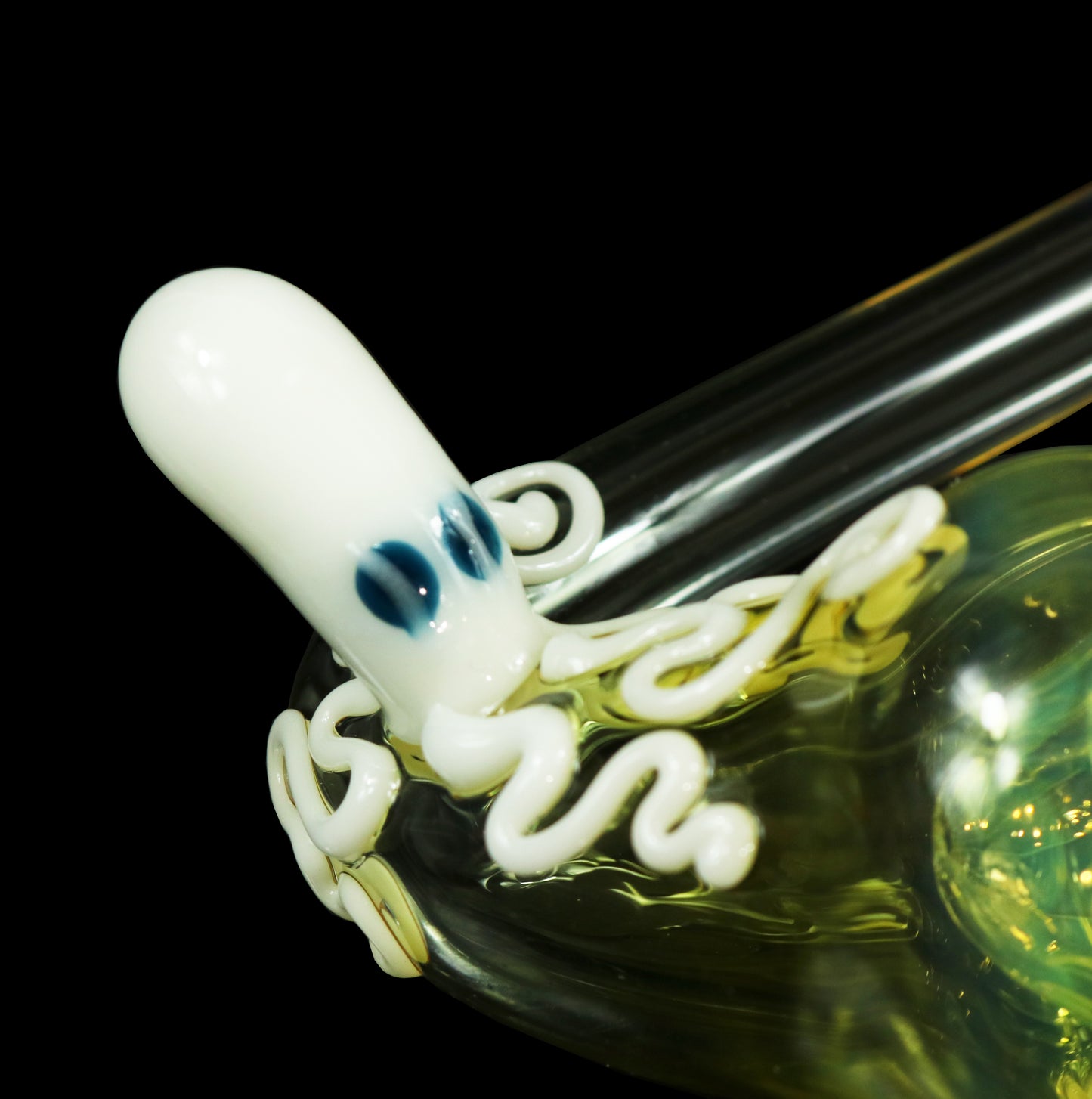 Squid Sherlock Dry Pipe by Ck_Glass with Silver Fume