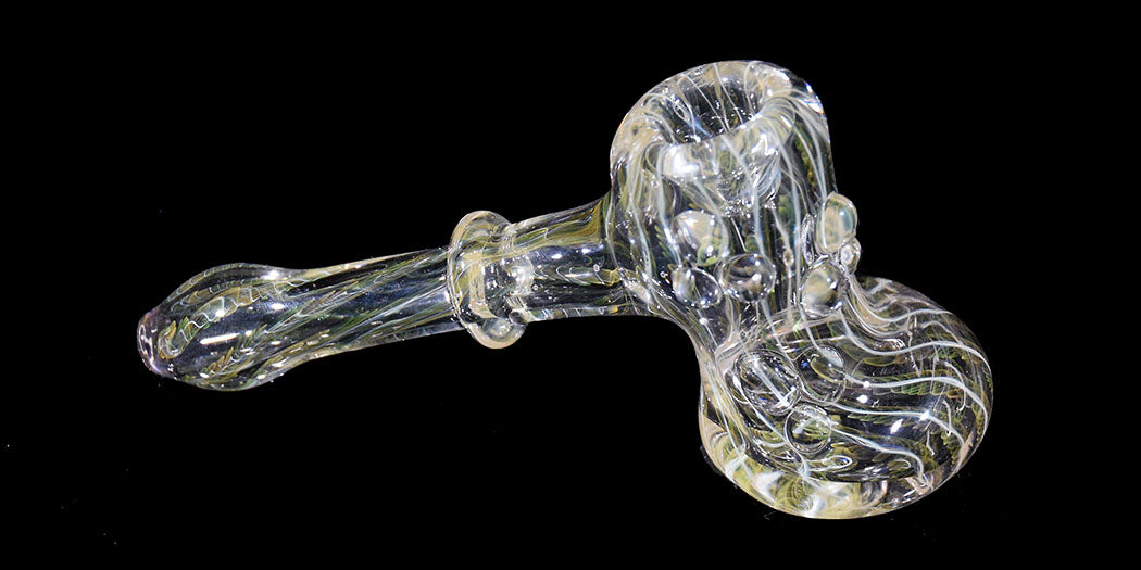 CK Glass Silver & Gold Cane Stack Hammer