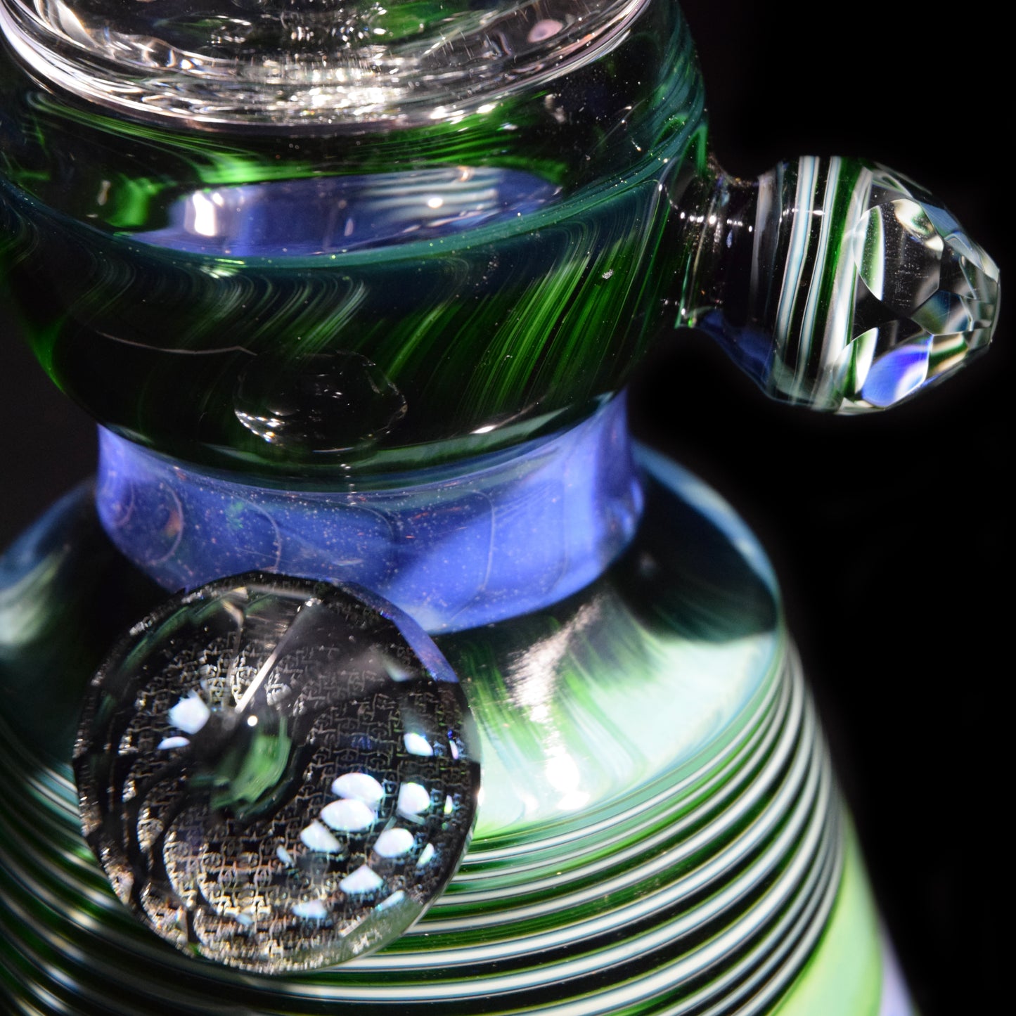 Large Faceted Bong with Tree Perc