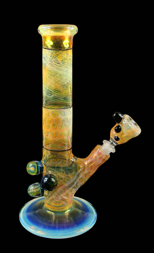 Inside-out Silver and Gold fumed Bong Collab by Phil Sundling & Ck_glass