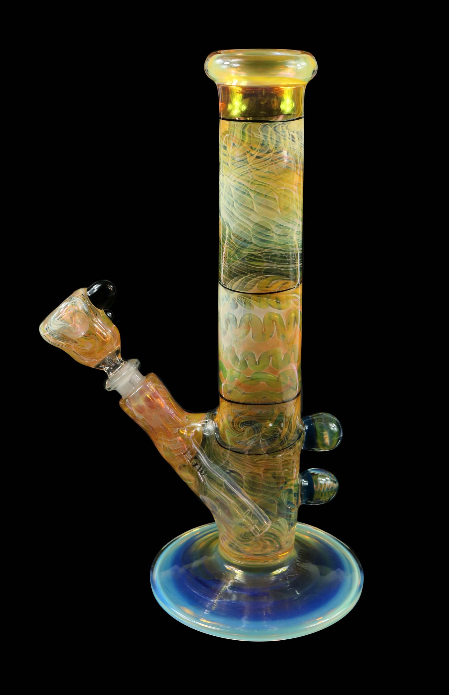 Inside-out Silver and Gold fumed Bong Collab by Phil Sundling & Ck_glass