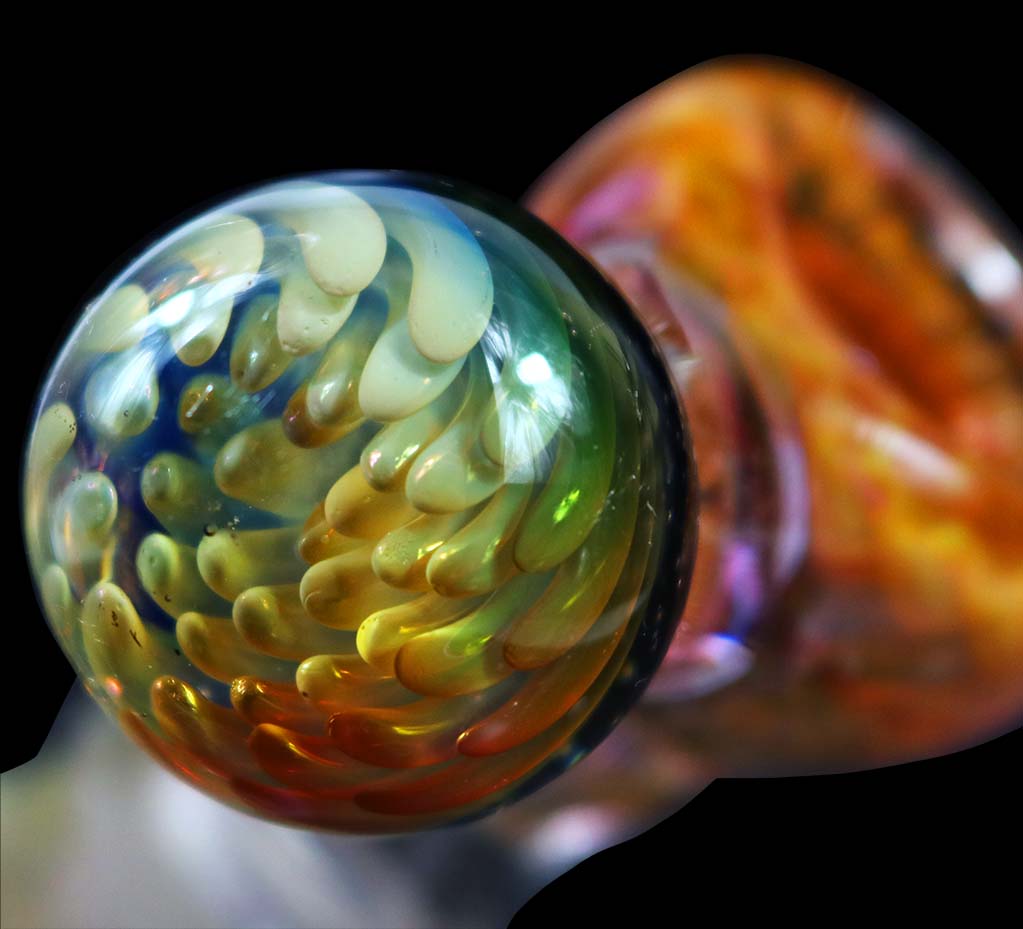 Inside out Silver & Gold Fumed Bong by Phil Sundling and @Ck_glass