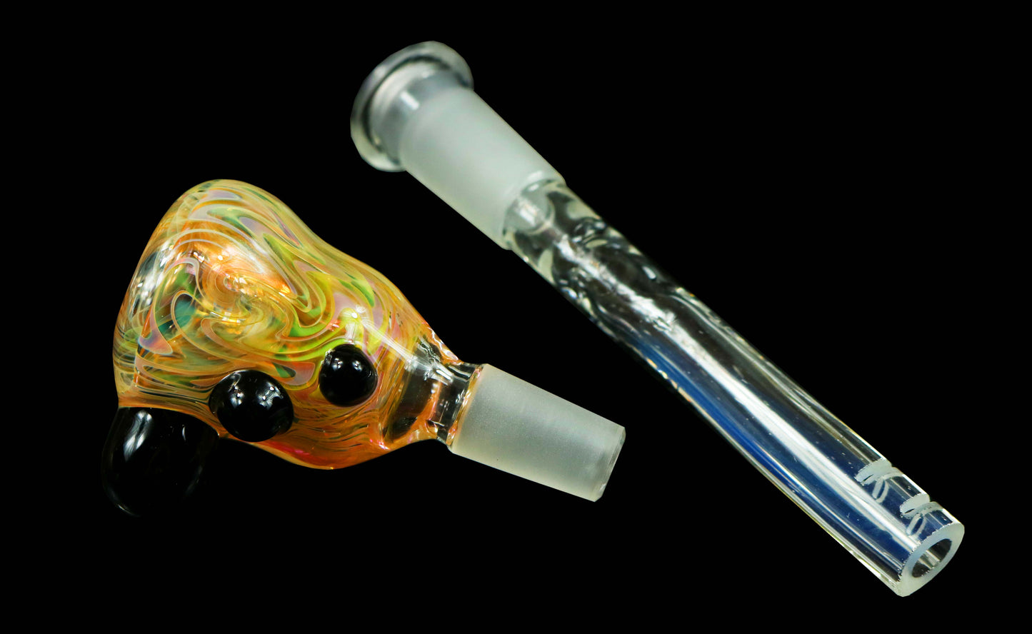 Inside-out Silver and Gold fumed Bong Collab by Phil Sundling & Ck_glass