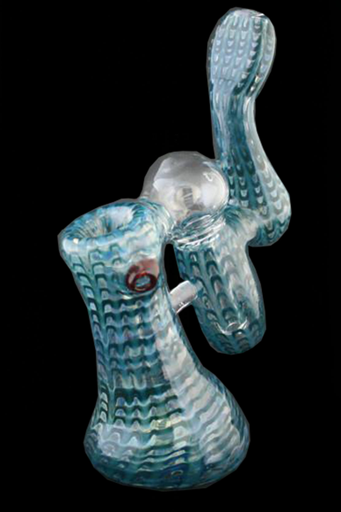 Color Double Bubbler water pipe by Phil Sundling