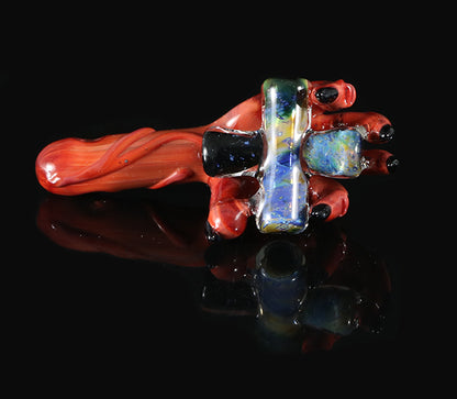 Pendant The devils right hand Fumed Cross by, Phill PGW / CK_glass