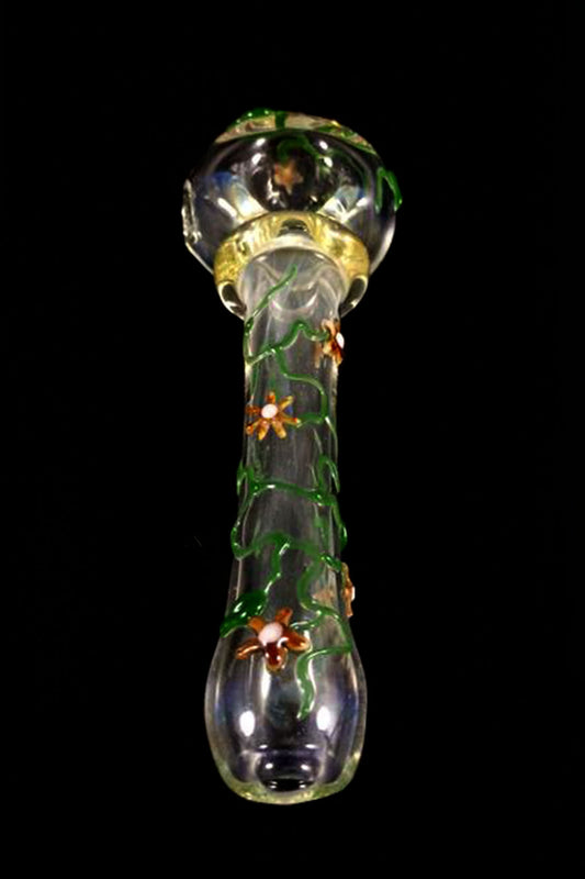 Flower Vine Spoon Pipe : Glass by Mouse