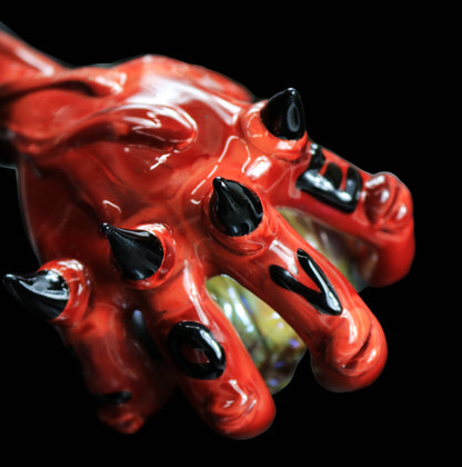 Devil's Right Hand With Angry Face Dry Pipe Collab with Phil Sundling & Animator Glass