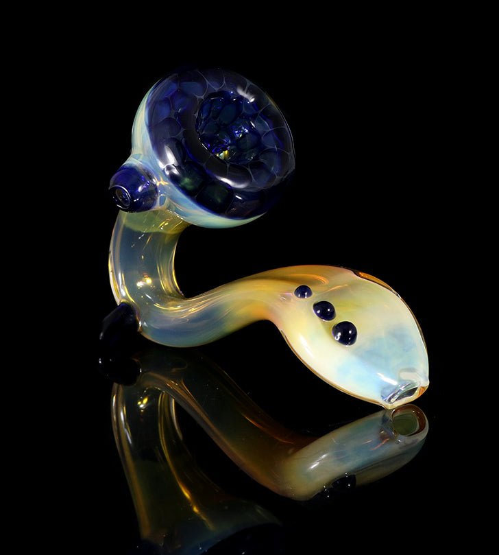 Sherlock Dry pipe Blue Honey Comb, Glass by Mouse
