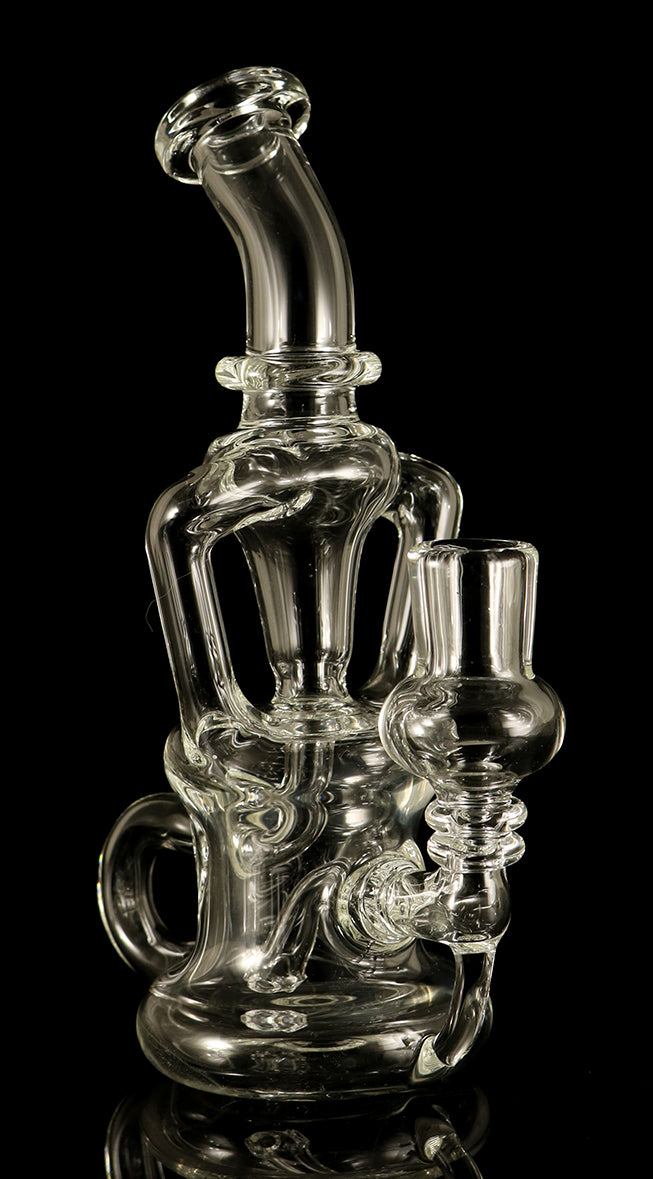 Clear Dab Rig Recycler Glass by Mouse
