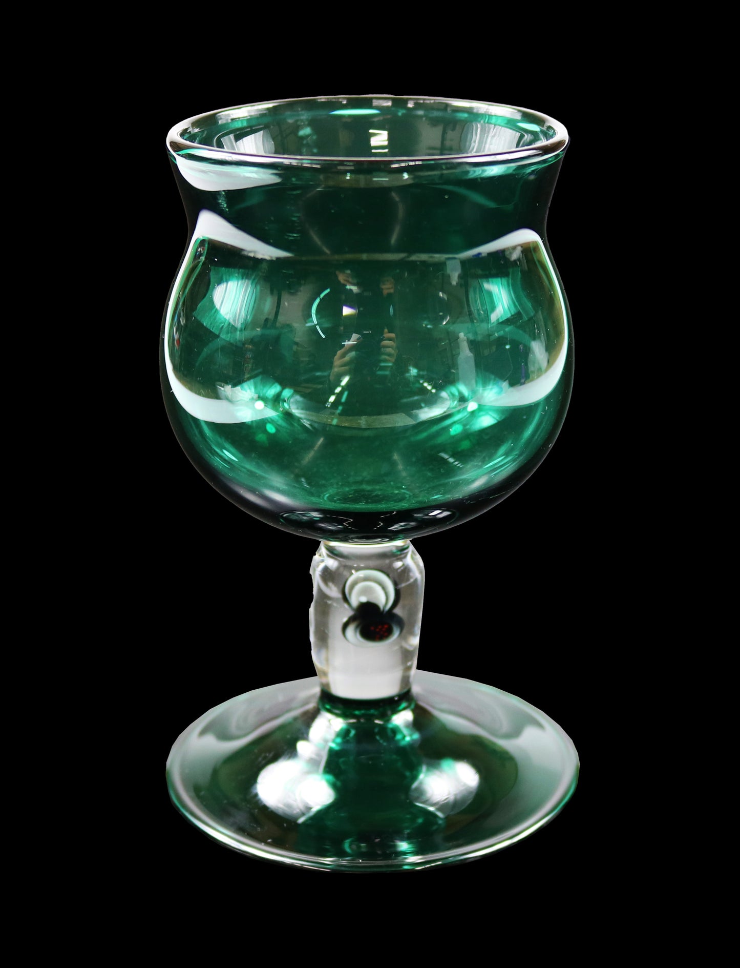 Lake Green Grail with Dot Stack Stem by Phil Sundling & @timelessglass