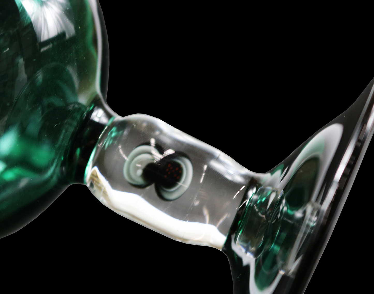 Lake Green Grail with Dot Stack Stem by Phil Sundling & @timelessglass