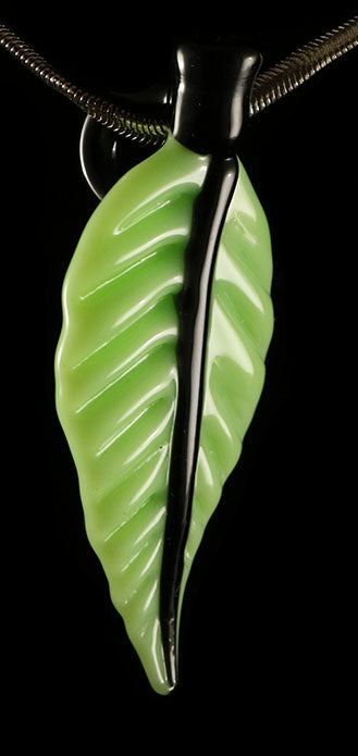 green leaf pendant