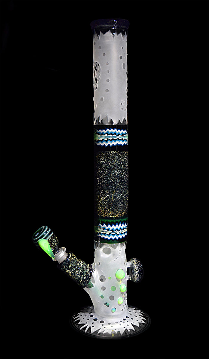 Sandblasted Water Pipe with Dichro from Troy Night Out Collaboration 