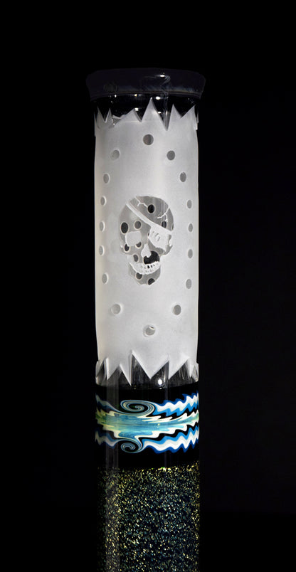 Sandblasted Water Pipe with Dichro from Troy Night Out Collaboration 