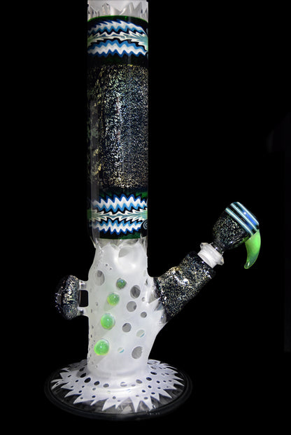 Sandblasted Water Pipe with Dichro from Troy Night Out Collaboration 