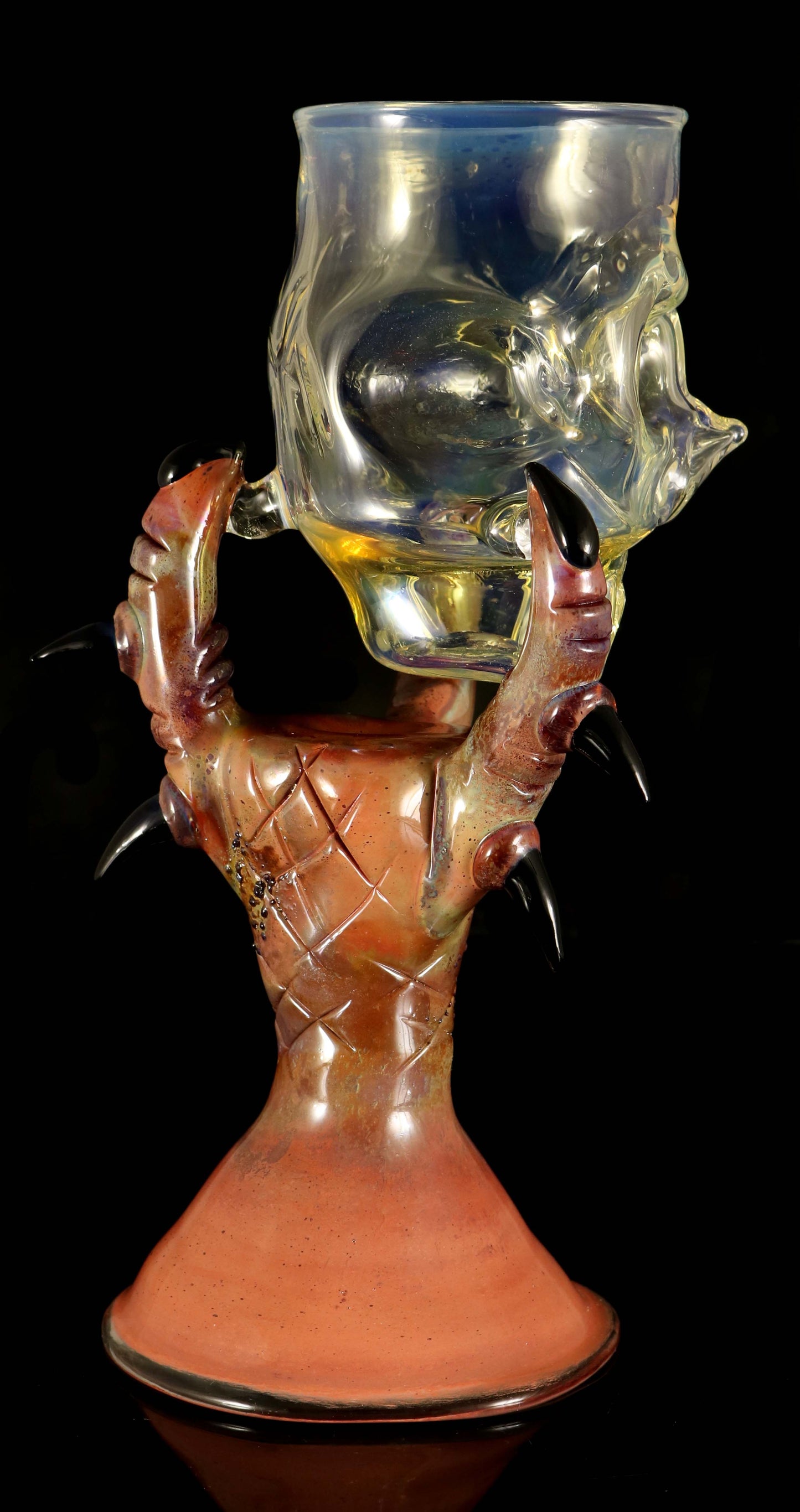 Wine Glass Dragon Claw and Skull by Phil_PGW