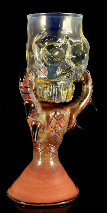 Wine Glass Dragon Claw and Skull by Phil_PGW