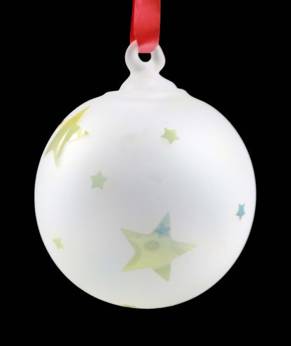 Star Sandblasted Christmas Ornament
